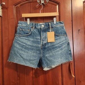 Reformation Charlene High-Rise Denim Shorts, Size 28, NWT